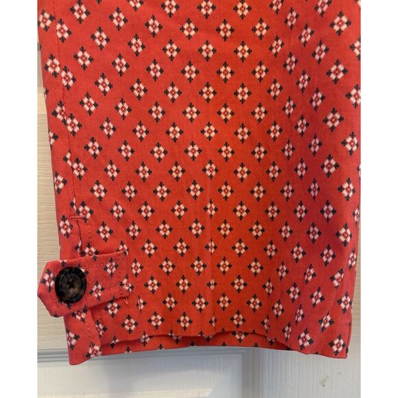 Coral Bay Women’s 14 Orange Print Hi Rise Spandex Capris - Picture 9 of 9
